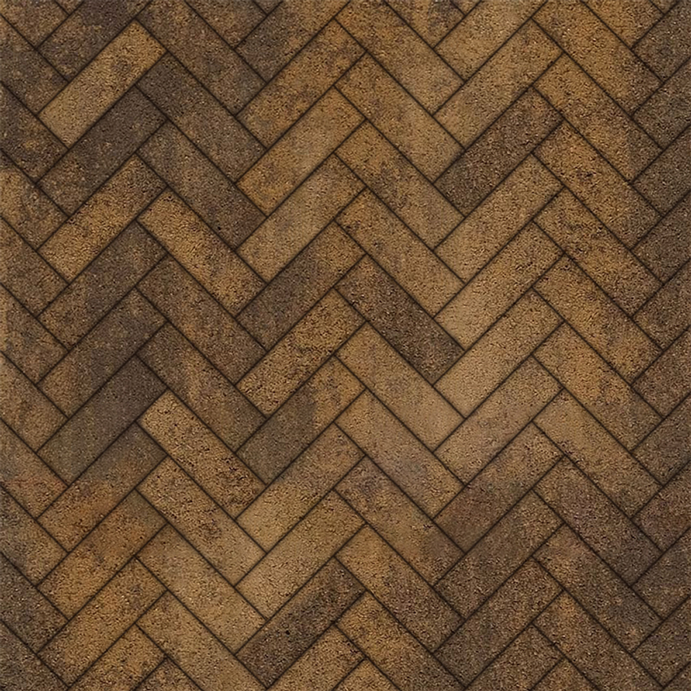 Тротуарная плитка ПАРКЕТ - Листопад гладкий Мокко