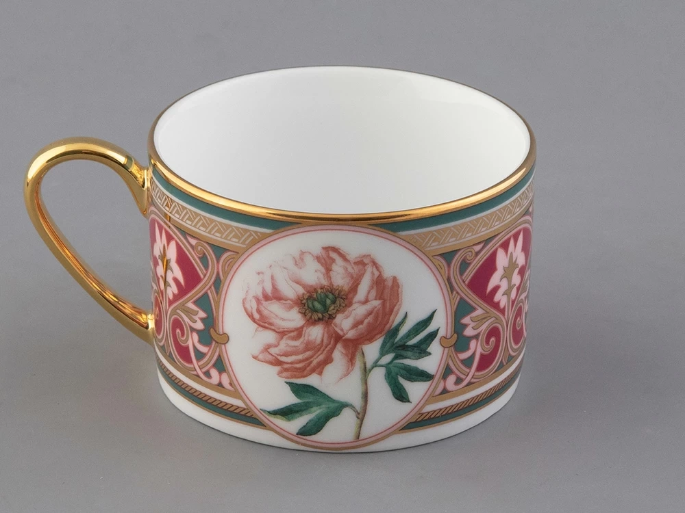 Чашка с блюдцем 250 мл в подарочной упаковке форма Соло, рисунок Дивный Пион, арт. 81.32658.00.1