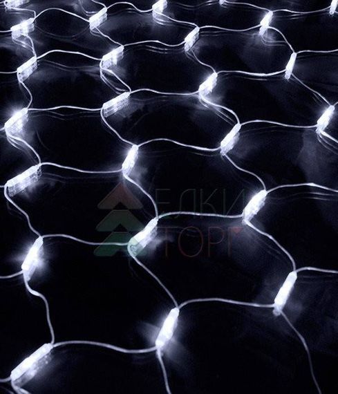 Светодиодная сетка с контроллером 2*2 м., 256 холодных белых LED ламп, прозрачный ПВХ, LTC (NTL256C-10-2W)
