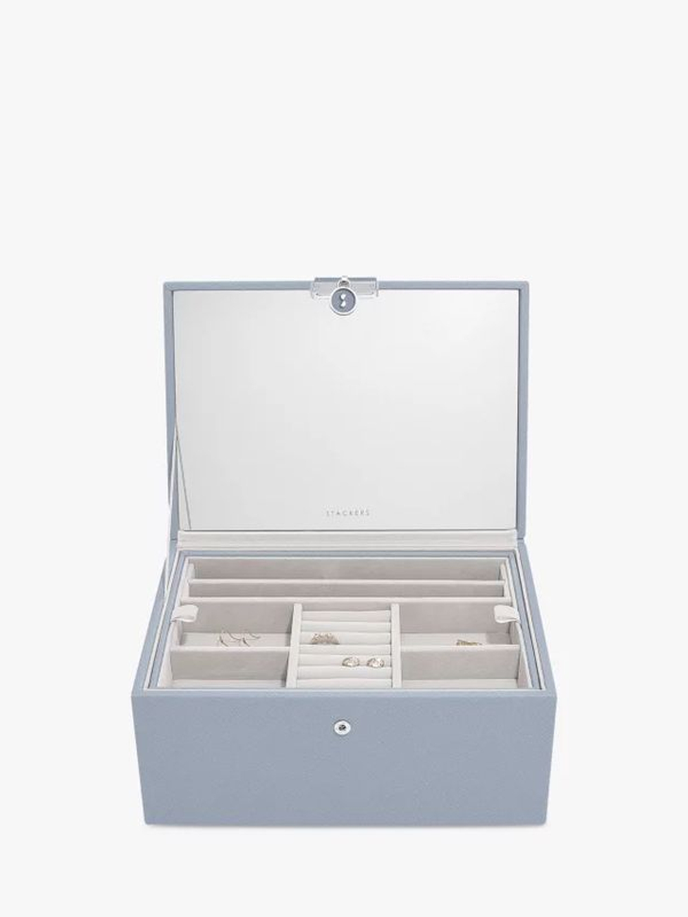Органайзер для украшений Stackers Luxury Classic Box (Grey) (светло-голубой / Blue)