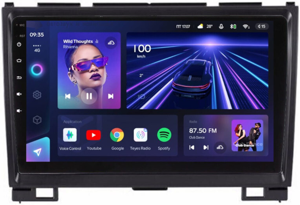 Магнитола Great Wall Hover H3, H5 (круглые воздуховоды) - Teyes CC3L на Android 10, 8-ядер, CarPlay, 4G SIM-слот