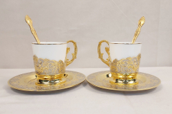 Набор кофейный на две персоны "Уральские узоры-3"