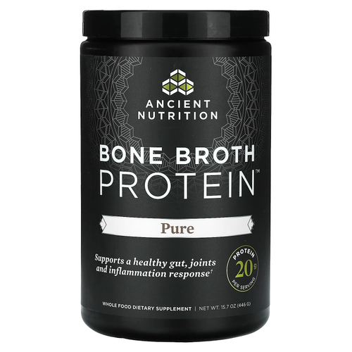 Ancient Nutrition, Bone Broth Protein, чистый протеиновый порошок, 446 г (15,7 унции)