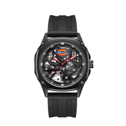 Dickies Creator Collection Emperor Cool Fit Wrist Watch Mechanical Movement Silicone Strap Skeleton Dial Men"s Watches