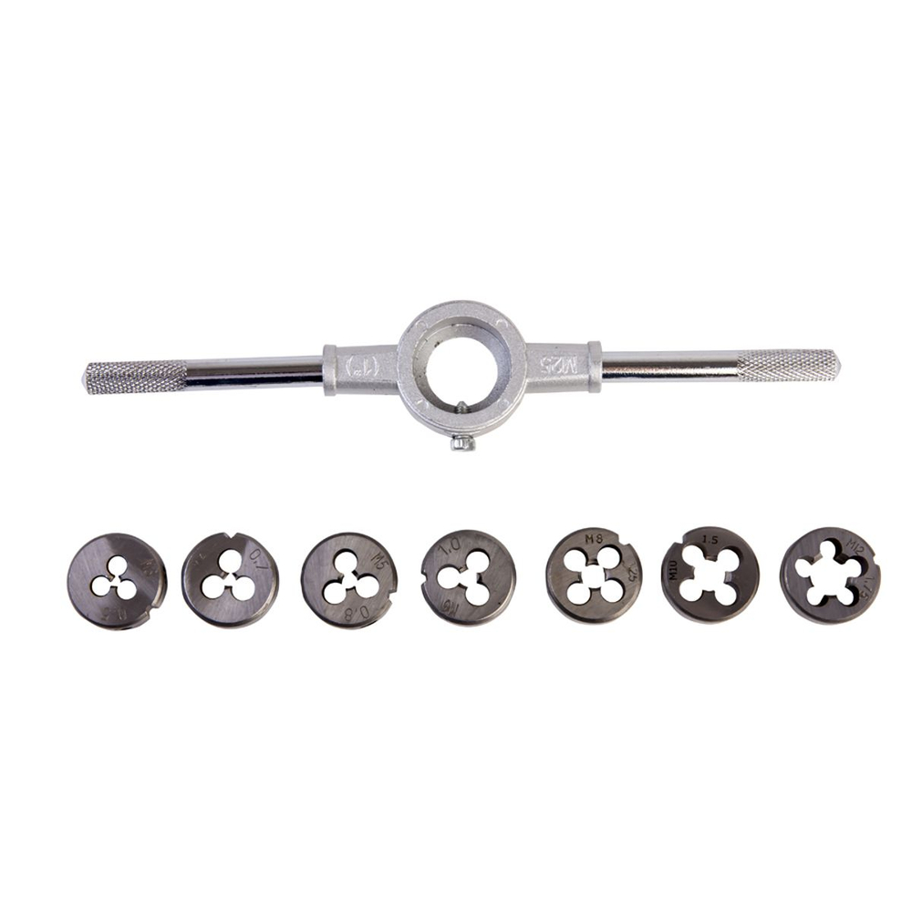 WDK-DS0312 Набор плашек М5-М12, 8 предметов, метрическая резьба