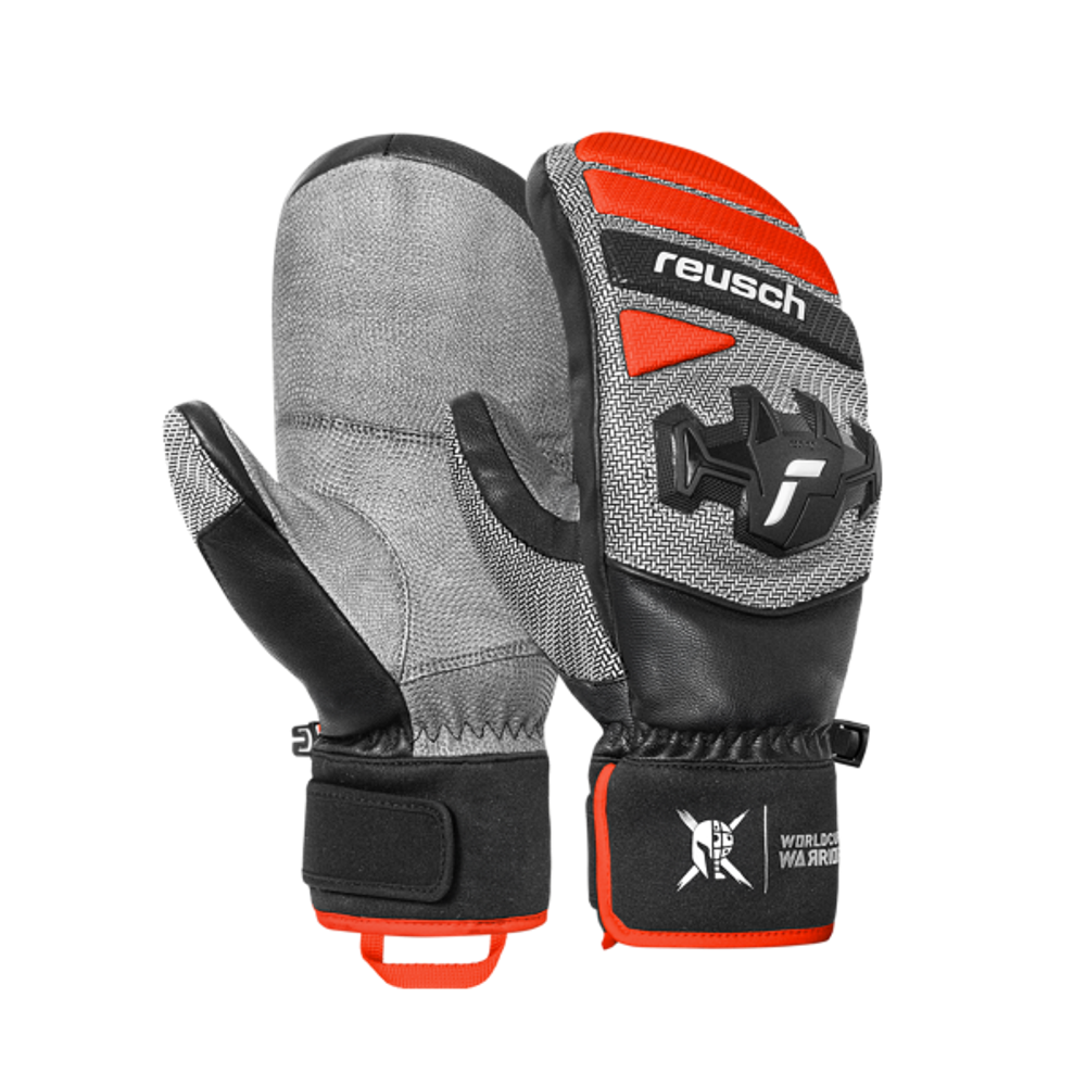 REUSCH 25/26 варежки горнолыжные 6511422_7588 REUSCH Worldcup Warrior Team Mitten Bl/Sil/Fl Red