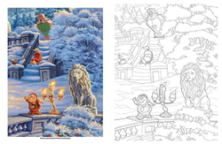 Раскраска Disney Dreams Collection - Принцессы Диснея Thomas Kinkade Studios