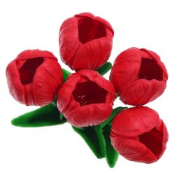 GAEM Цветы искусственные "Букет Тюльпанов" (Real Touch), L10 W10 H34 см