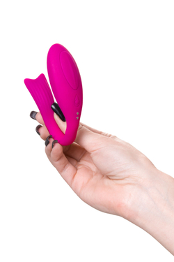 Вибратор для пар A-TOYS Dolphy, силикон, розовый, 9,6 см