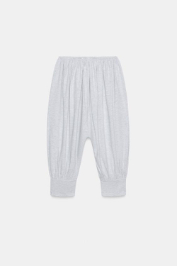 ZARA УКОРОЧЕННЫЕ БРЮКИ-ШАРЫ, СЕРЫЙ МЕЛАНЖ