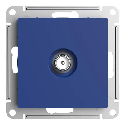 ATLASDESIGN TV РОЗЕТКА проходная 4дБ, механизм, АКВАМАРИН