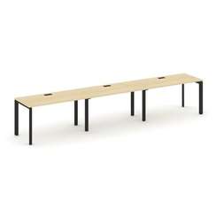 Style Project Рабочая станция односторонняя SN-59P.ORS-041 Акация Лорка/Металл Черный/Черный Заглушк