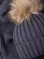 Шапка зимняя для девочки с помпоном и снуд