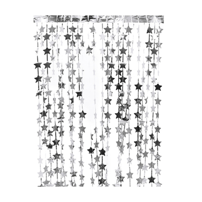 Занавес "Звезды" Серебро. 2*1 м.