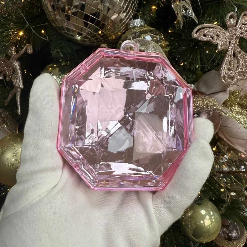 Ёлочное украшение «DIAMOND - Elegant» 8,7*3,7*10 см, Розовый