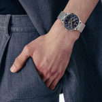 ZEPPELIN Quartz Movement 30m Water Resistance Men"s Watches Watch Blue Dial Stainless Steel Watch Case