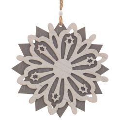 GAEM Украшение новогоднее "Снежинка", L15 W0,6 H15,5 см, 3в.