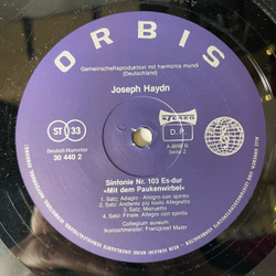 Винтажная виниловая пластинка LP J. Haydn Йозеф Гайдн, Collegium Aureum Auf Originalinstrumenten Franzjosef Maier, Симфония Sinfonie Nr. 94, Sinfonie Nr. 103 (Германия 1981)