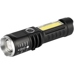 Светодиодный фонарь ЭРА UA-403 универсальный аккумуляторный 5 Вт LED + 3 Вт COB оптический Zoom 4 режима USB type C | Универсальные  фонари