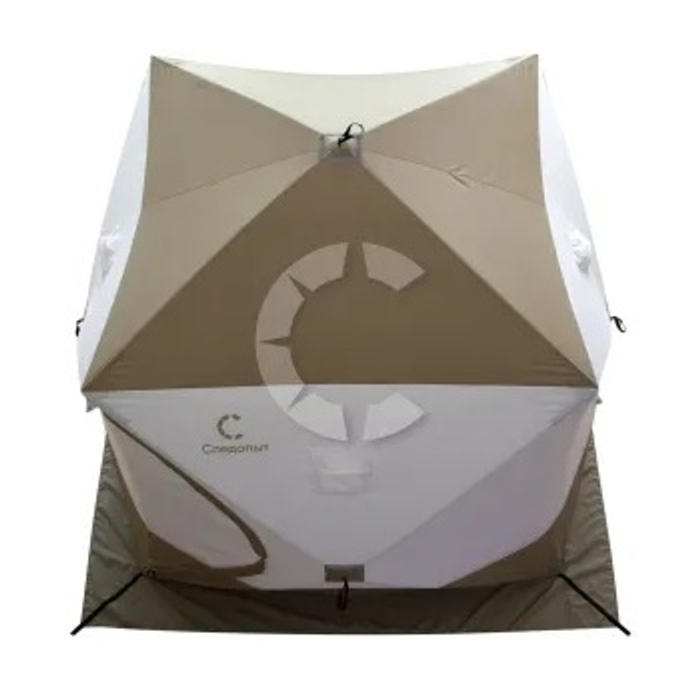 Палатка зимняя куб СЛЕДОПЫТ "PREMIUM" трехслойная 2,1х2,1 м