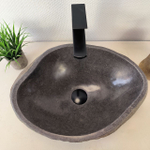 Раковина из речного камня RS-66012 48х34х15 из натурального камня