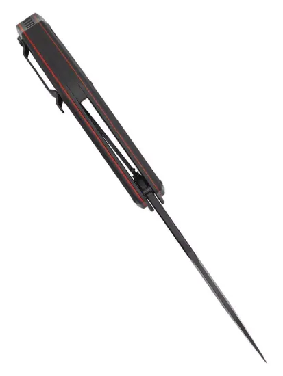 Складной нож НОКС Мангуст-2 336-708406 (Black Red) c клинком из стали D2, рукоять G10