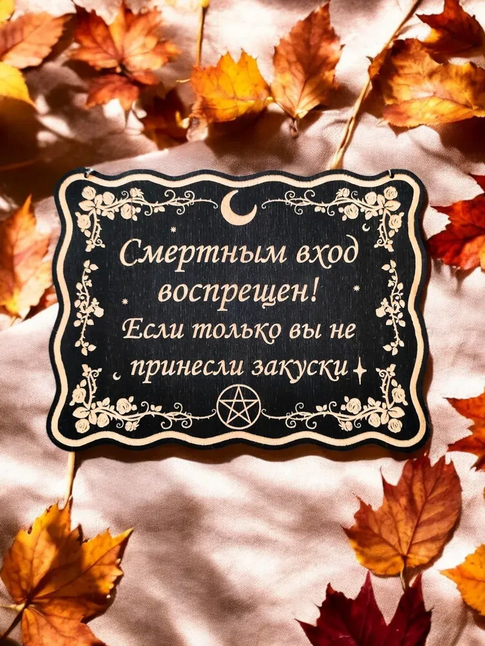 Табличка "Вход воспрещен", смешной ведьмин декор на дверь