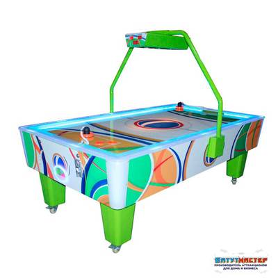 Напольный аэрохоккей с жетоноприёмником «Серпантин», 225×136×180 см