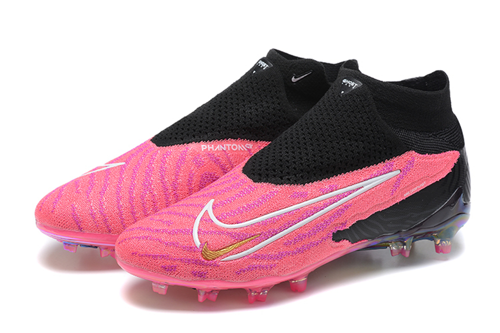 Бутсы Nike Phantom GX Elite FG (Черный+розовый)