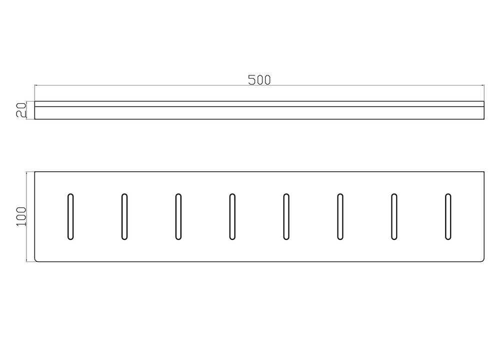 Полка для ванной WONZON & WOGHAND ECLIPSE, Темный графит (WW-9127-BGM)