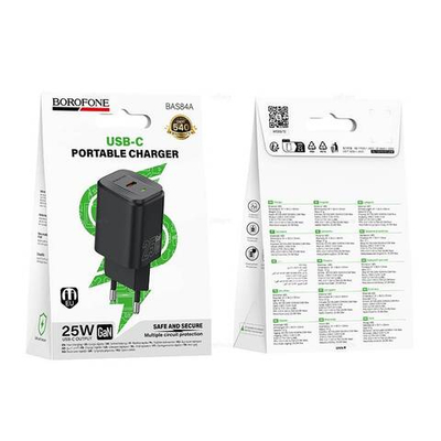 Borofone BAS84A Star single port PD25W зарядное устройство (black)