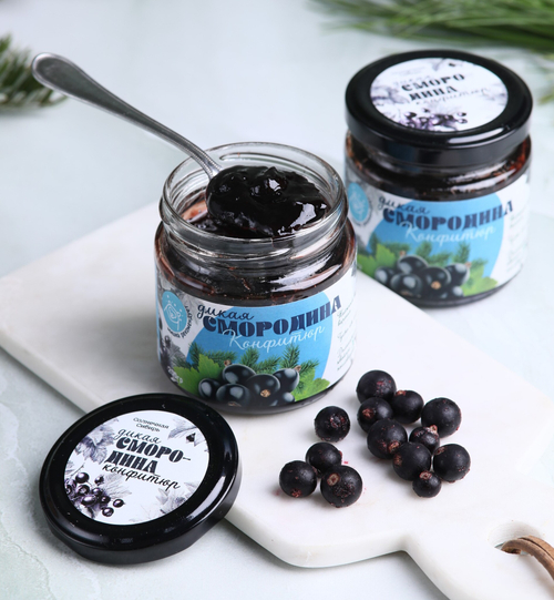 Таежный конфитюр ДИКАЯ СМОРОДИНА / 200 г / банка / Солнечная Сибирь