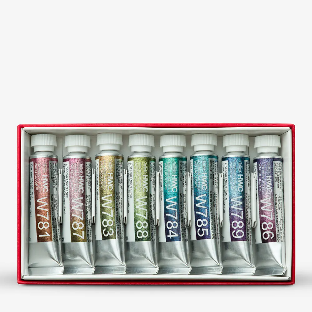 Holbein : Artists' : Watercolour Paint : Chroma Pearl набор из 8