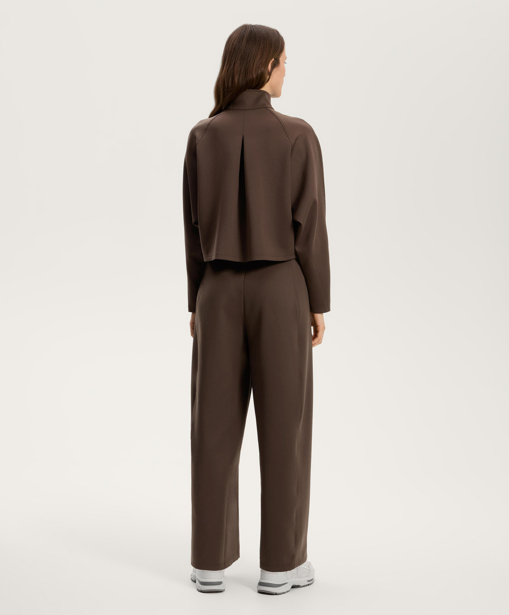 OYSHO Брюки-коконы с высокой талией из неопрена, коричневый