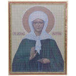 Алмазная мозаика на подрамнике с полным заполнением «МИР ЯРКИХ КРАСОК», Матрона Московская, 40*50см