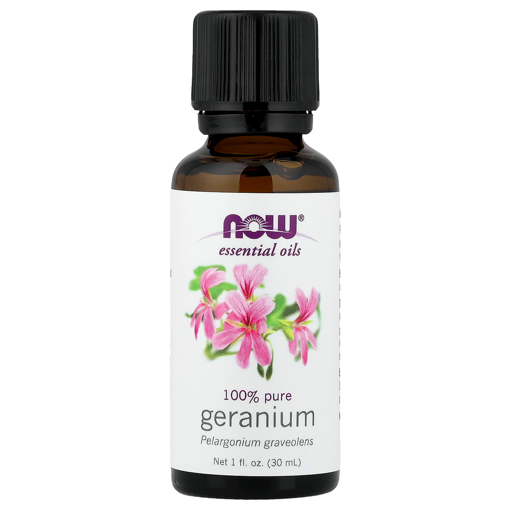 NOW Foods, эфирные масла, герань, 30 мл (1 жидк. унция)