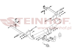 Фаркоп на Citroen Jumpy II (также Long L2) 2006-2016, FIAT Scudo II (также Long L2) 2007-2016, Peugeot Expert II (также Long L2) 2007-2016, Toyota Proace (также Long L2) 2013-2016 (паспорт и сертификат в комплекте)(без электрики) Steinhof.F-148
