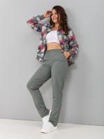 Костюм с брюками КБ-184/оливкабордо-листья