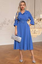 Платье с поясом Доминанта НЬЮ (васильковое) П14344-16М LT Collection