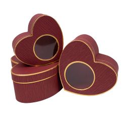 Коробка "Сердце" с окном 23,5*20,7*11