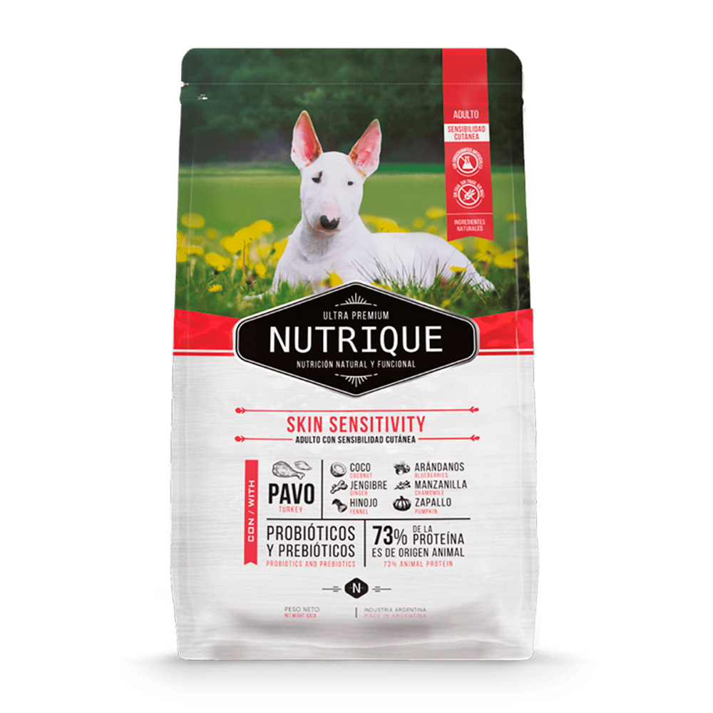 Сухой корм Vitalcan Nutrique Dog Skin Sensitivity с индейкой, для взр. собак с чувств. кожей, 3 кг.