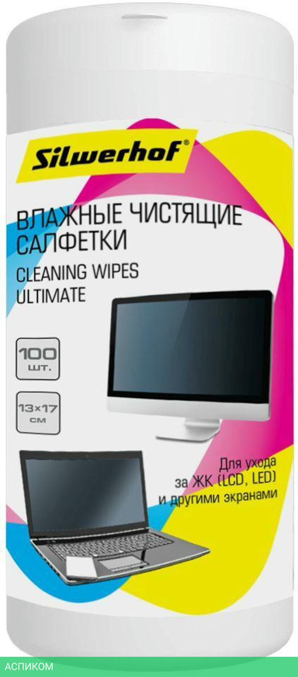 Салфетки для экранов Silwerhof Ultimate 100шт (1937802)