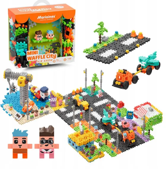 Конструктор Marioinex Mini Waffle City Авиашоу 148 деталей
