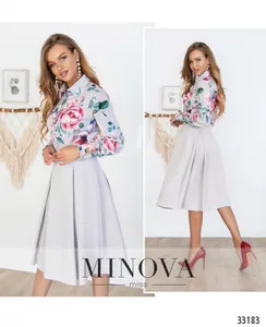 Платье 3124-серый Minova