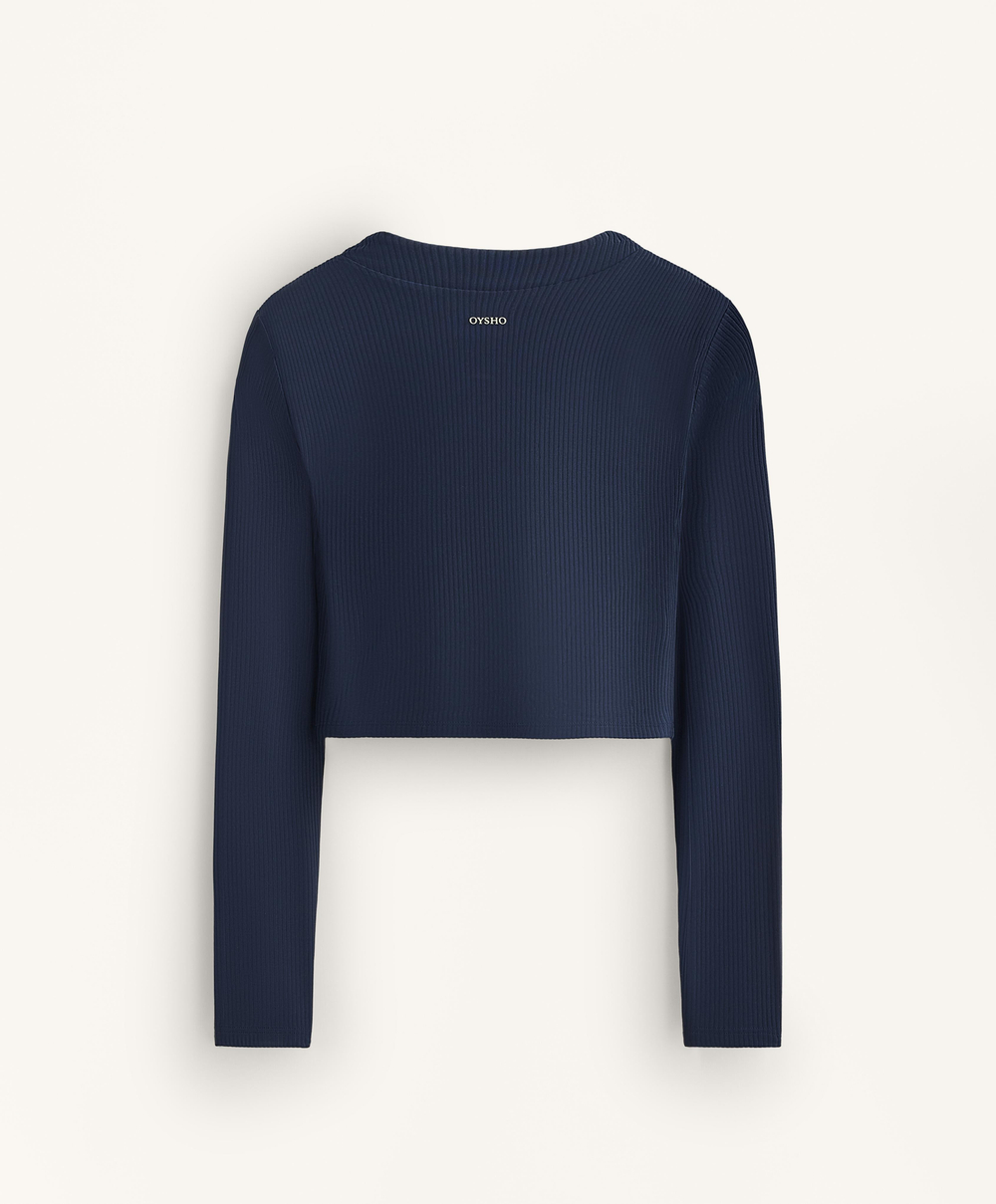 Oysho Футболка с длинными рукавами Comfortlux, темно-синий