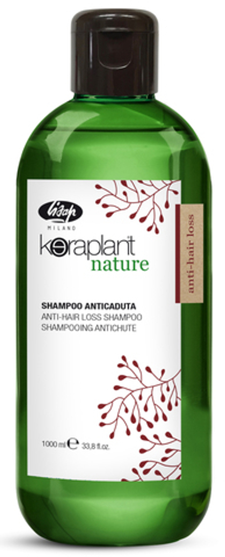 Шампунь против выпадения волос - Lisap Keraplant Nature Anti-Hair Loss Shampoo 1000 мл