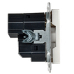 BRITE Розетка 1-местная с заземлением с защитными шторками 16А с USB A+A 5В 2,1А РЮш10-1-БрБ белый IEK