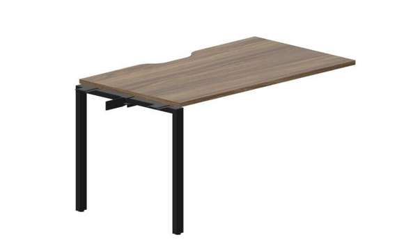 стол Strike 1380х780х750мм (с эргономичным вырезом) - приставной элемент