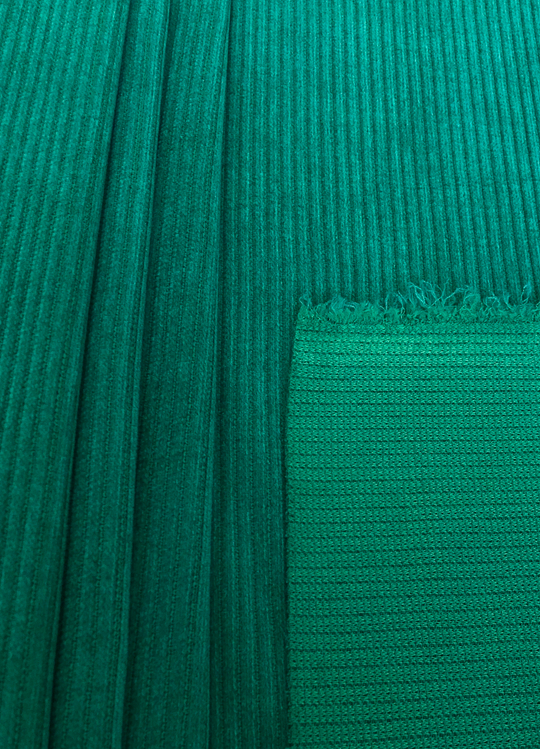 Трикотаж лапша, зеленый, вискоза FLORA