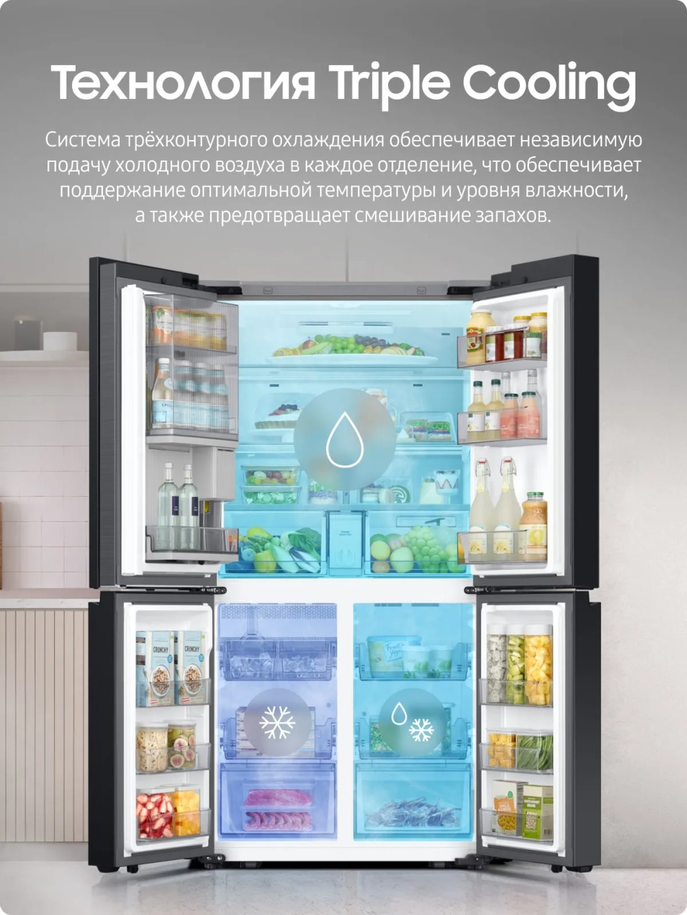 Многодверный холодильник Samsung RF65DB970012WT